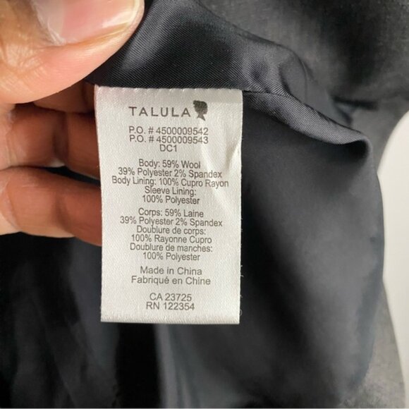 Aritzia x Talula Women's Gray Exeter Single Breasted Notch Lapel Blazer - Picture 9 of 12
